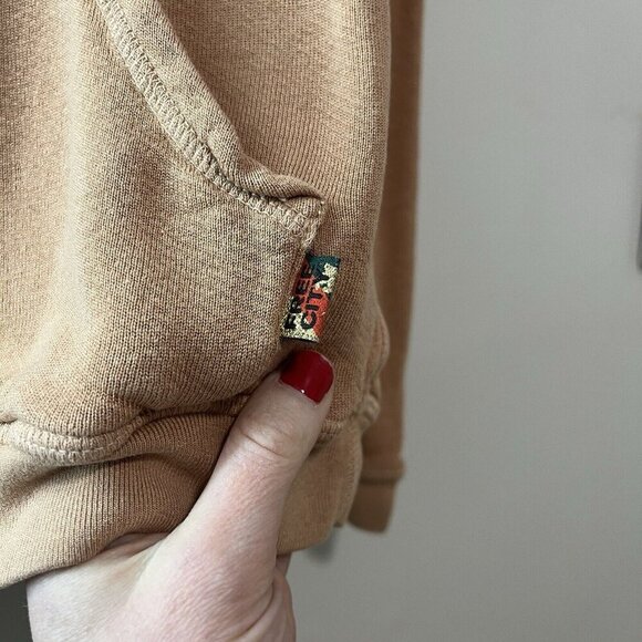 Freecity SUPERFLUFF LUX pullover hoodie in Camel Light Brown Size Small - Picture 3 of 8